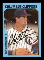 Clay Christiansen Autographed 1985 TCMA Card #4 Columbus Clippers SKU #248370