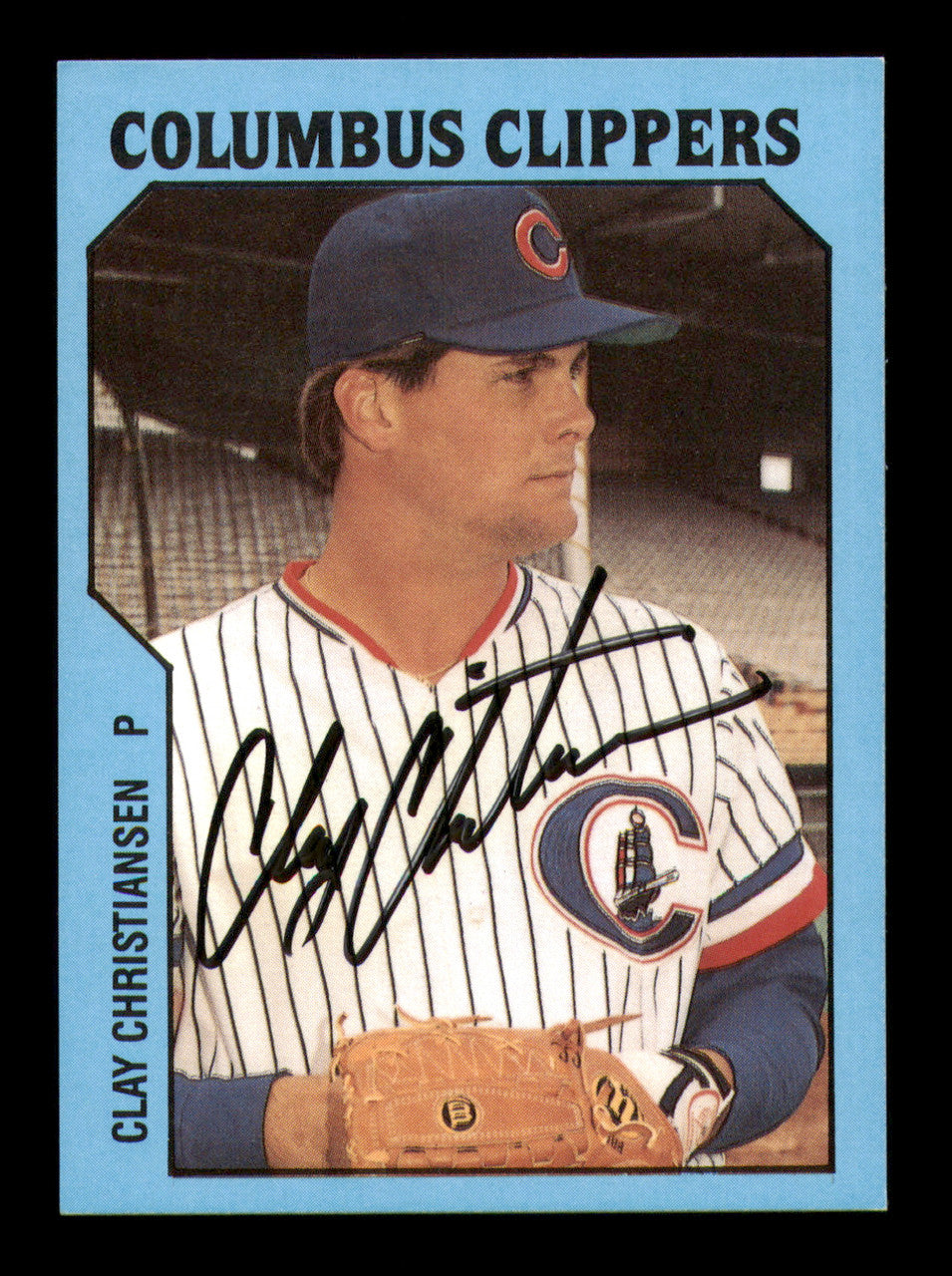Clay Christiansen Autographed 1985 TCMA Card #4 Columbus Clippers SKU #248370