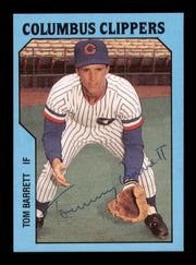 Tom Tommy Barrett Autographed 1985 TCMA Rookie Card #13 Columbus Clippers SKU #248373