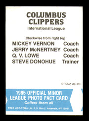 Mickey Vernon & Jerry McNertney Autographed 1985 TCMA Card Columbus Clippers SKU #248377