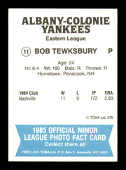 Bob Tewksbury Autographed 1985 TCMA Rookie Card #11 Albany-Colonie Yankees SKU #248385