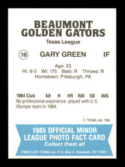 Gary Green Autographed 1985 TCMA Rookie Card #18 Beaumont Gators SKU #248391