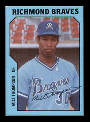 Milt Thompson Autographed 1985 TCMA Card #21 Richmond Braves SKU #248402