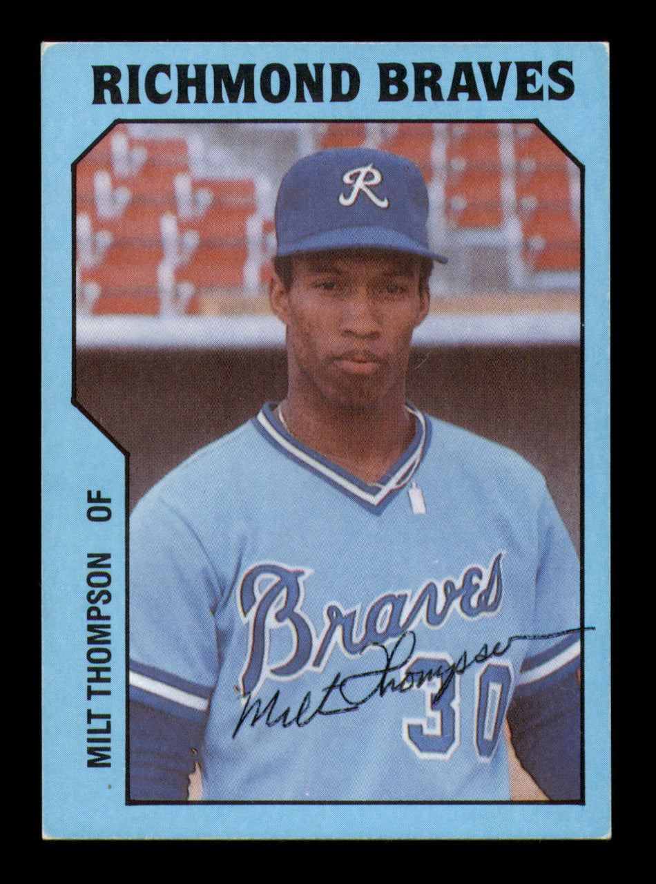 Milt Thompson Autographed 1985 TCMA Card #21 Richmond Braves SKU #248402