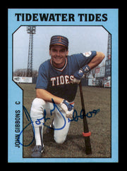 John Gibbons Autographed 1985 TCMA Card #15 Tidewater Tides SKU #248408