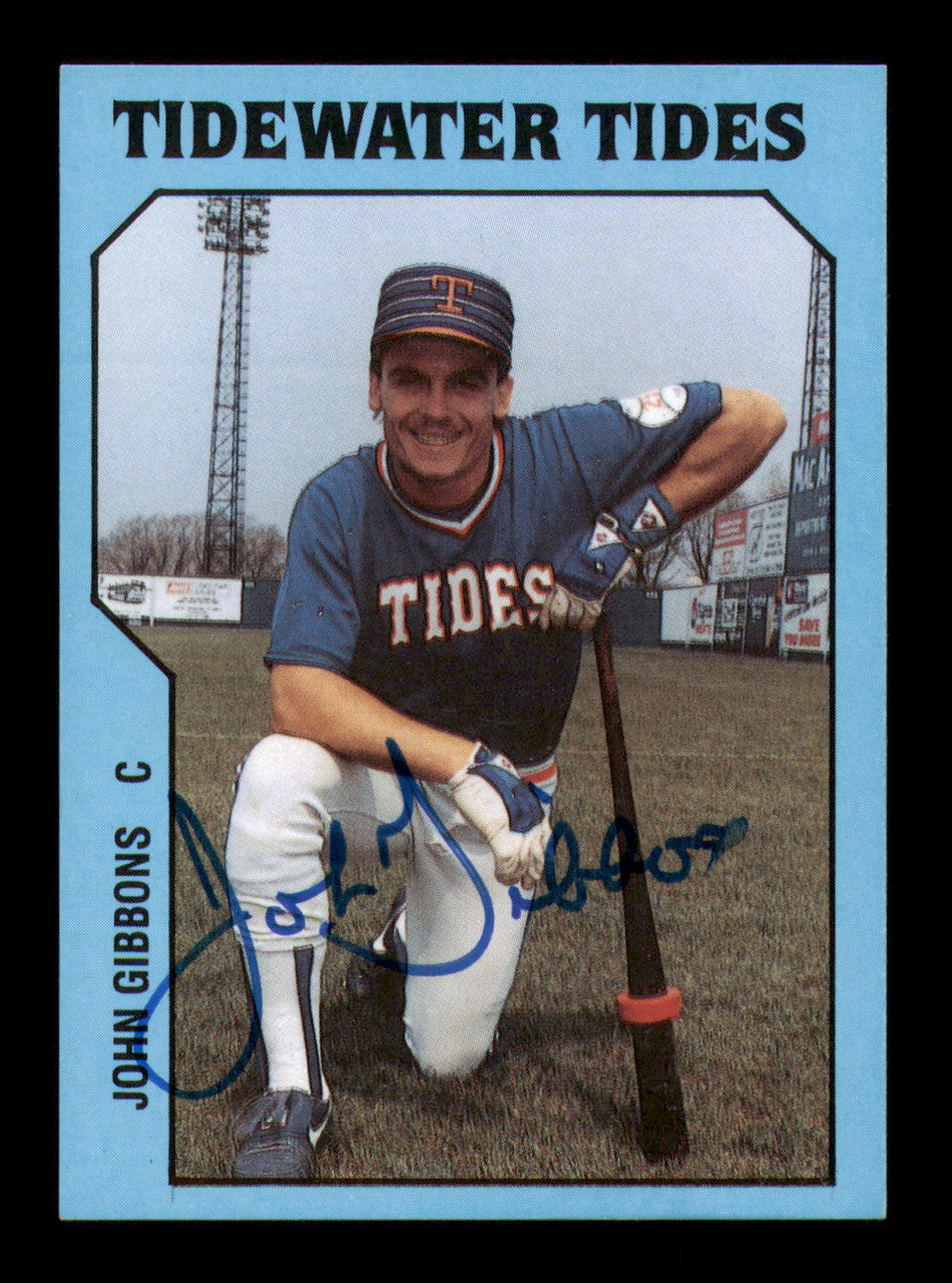 John Gibbons Autographed 1985 TCMA Card #15 Tidewater Tides SKU #248408