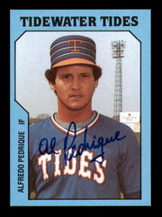 Al Alfredo Pedrique Autographed 1985 TCMA Card #24 Tidewater Tides SKU #248410