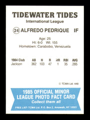 Al Alfredo Pedrique Autographed 1985 TCMA Card #24 Tidewater Tides SKU #248410