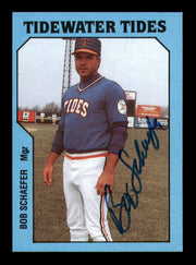 Bob Schaefer Autographed 1985 TCMA Card #27 Tidewater Tides SKU #248412