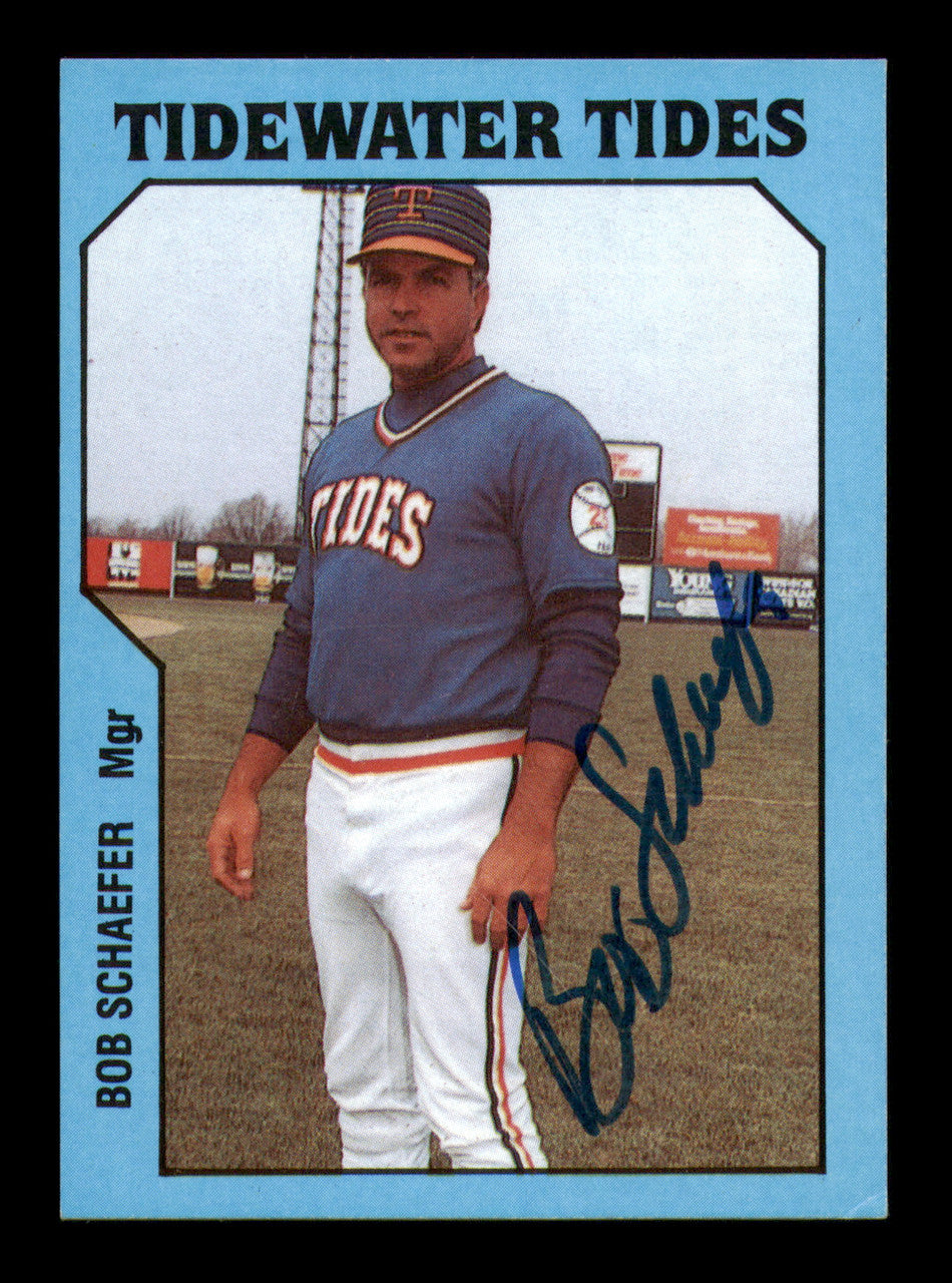 Bob Schaefer Autographed 1985 TCMA Card #27 Tidewater Tides SKU #248412