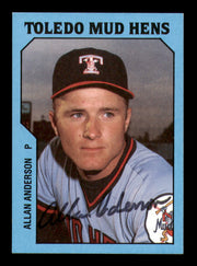 Allan Anderson Autographed 1985 TCMA Rookie Card #1 Toledo Mud Hens SKU #248413