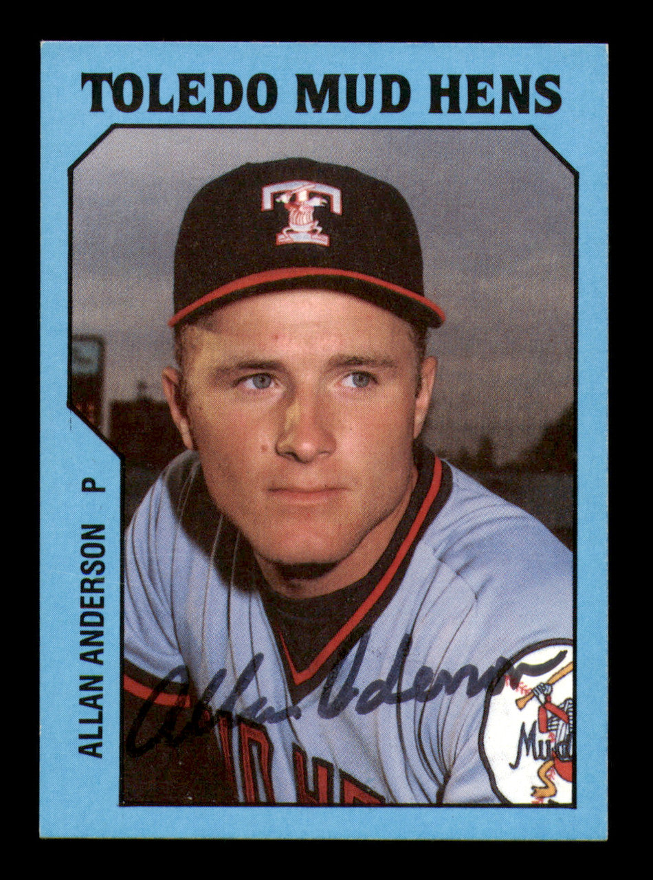 Allan Anderson Autographed 1985 TCMA Rookie Card #1 Toledo Mud Hens SKU #248413