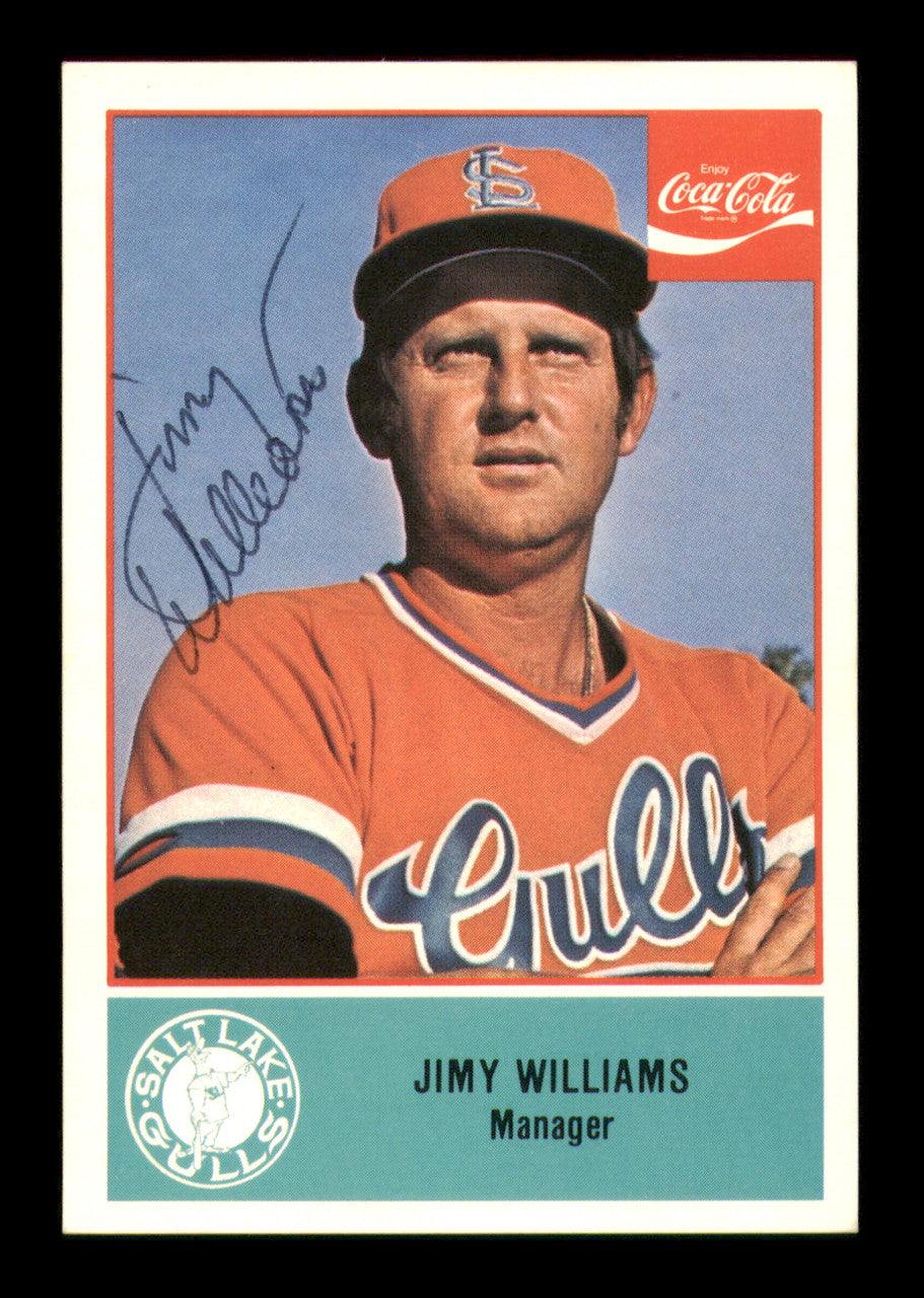 Jimy Williams Autographed 1977 Cramer Coca Cola Card #1 Salt Lake City Gulls SKU #248425