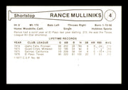Rance Mulliniks Autographed 1977 Cramer Coca Cola Rookie Card #4 Salt Lake City Gulls SKU #248426