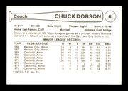 Chuck Dobson Autographed 1977 Cramer Coca Cola Card #6 Salt Lake City Gulls "To Mike" SKU #248427