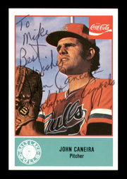 John Caneira Autographed 1977 Cramer Coca Cola Card #18 Salt Lake City Gulls "To Mike" SKU #248429