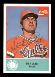 Dick Lange Autographed 1977 Cramer Coca Cola Card #20 Salt Lake City Gulls SKU #248430