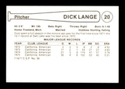 Dick Lange Autographed 1977 Cramer Coca Cola Card #20 Salt Lake City Gulls SKU #248430