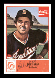 Bill Sharp Autographed 1977 Cramer Coca Cola Rookie Card #6 Spokane Indians (Signed Twice) SKU #248432