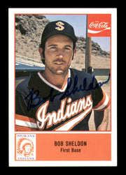 Bob Sheldon Autographed 1977 Cramer Coca Cola Card #12 Spokane Indians SKU #248434