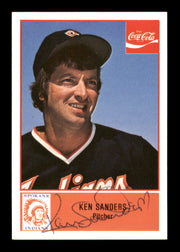 Ken Sanders Autographed 1977 Cramer Coca Cola Card #20 Spokane Indians SKU #248437