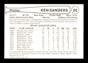 Ken Sanders Autographed 1977 Cramer Coca Cola Card #20 Spokane Indians SKU #248437
