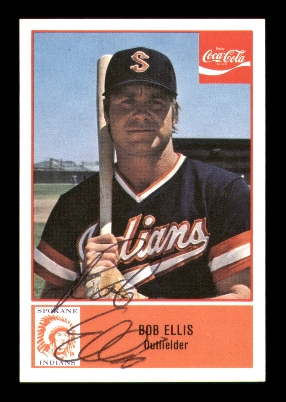 Rob Ellis Autographed 1977 Cramer Coca Cola Card #24 Spokane Indians SKU #248438