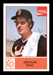John Felske Autographed 1977 Cramer Coca Cola Card #26 Spokane Indians SKU #248439