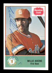 Willie Mays Aikens Autographed 1978 Cramer Meadow Gold Card #11 Salt Lake City Gulls SKU #248443