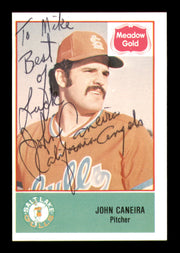 John Caneira Autographed 1978 Cramer Meadow Gold Card #18 Salt Lake City Gulls "To Mike" SKU #248444