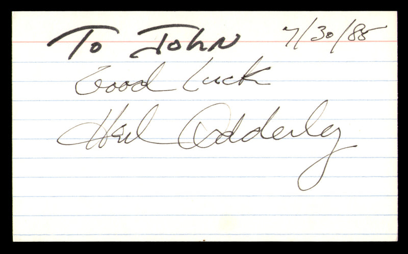 Herb Adderley Autographed 3x5 Index Card Green Bay Packers "To John" SKU #248465