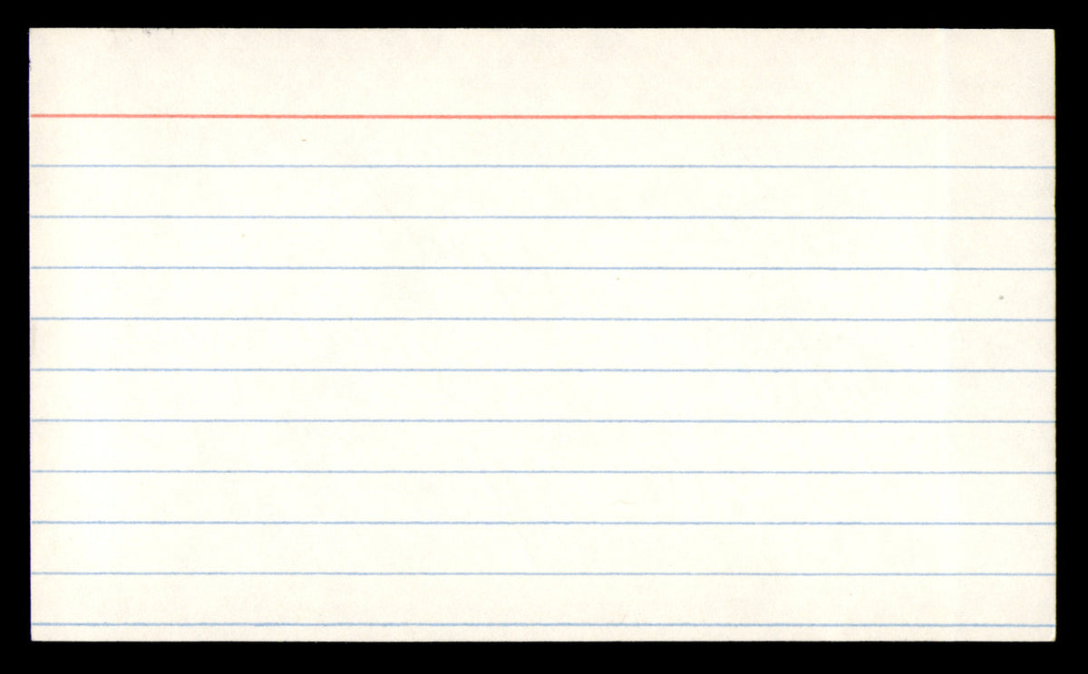Roosevelt Rosie Brown Autographed 3x5 Index Card New York Giants "To John" SKU #248473