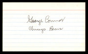 George Connor Autographed 3x5 Index Card Chicago Bears SKU #248482