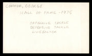 George Connor Autographed 3x5 Index Card Chicago Bears SKU #248482