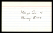 George Connor Autographed 3x5 Index Card Chicago Bears SKU #248483