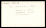 George Connor Autographed 3x5 Index Card Chicago Bears SKU #248483