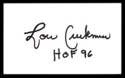 Lou Creekmur Autographed 3x5 Index Card Detroit Lions "HOF 96" SKU #248485