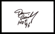 Dan Dierdorf Autographed 3x5 Index Card St. Louis Cardinals "HOF 96" SKU #248486