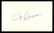 Art Donovan Autographed 3x5 Index Card Baltimore Colts SKU #248487