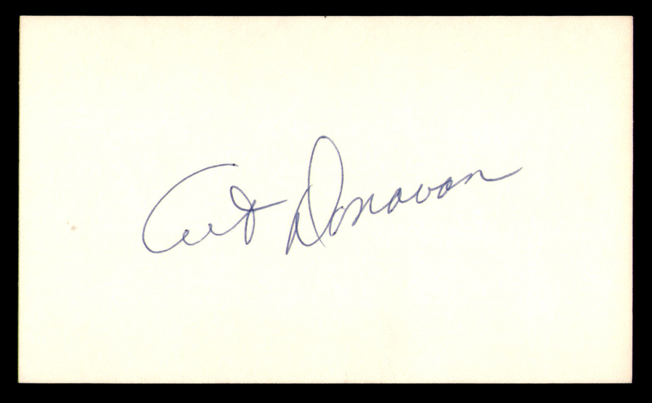 Art Donovan Autographed 3x5 Index Card Baltimore Colts SKU #248487