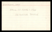 Art Donovan Autographed 3x5 Index Card Baltimore Colts SKU #248487