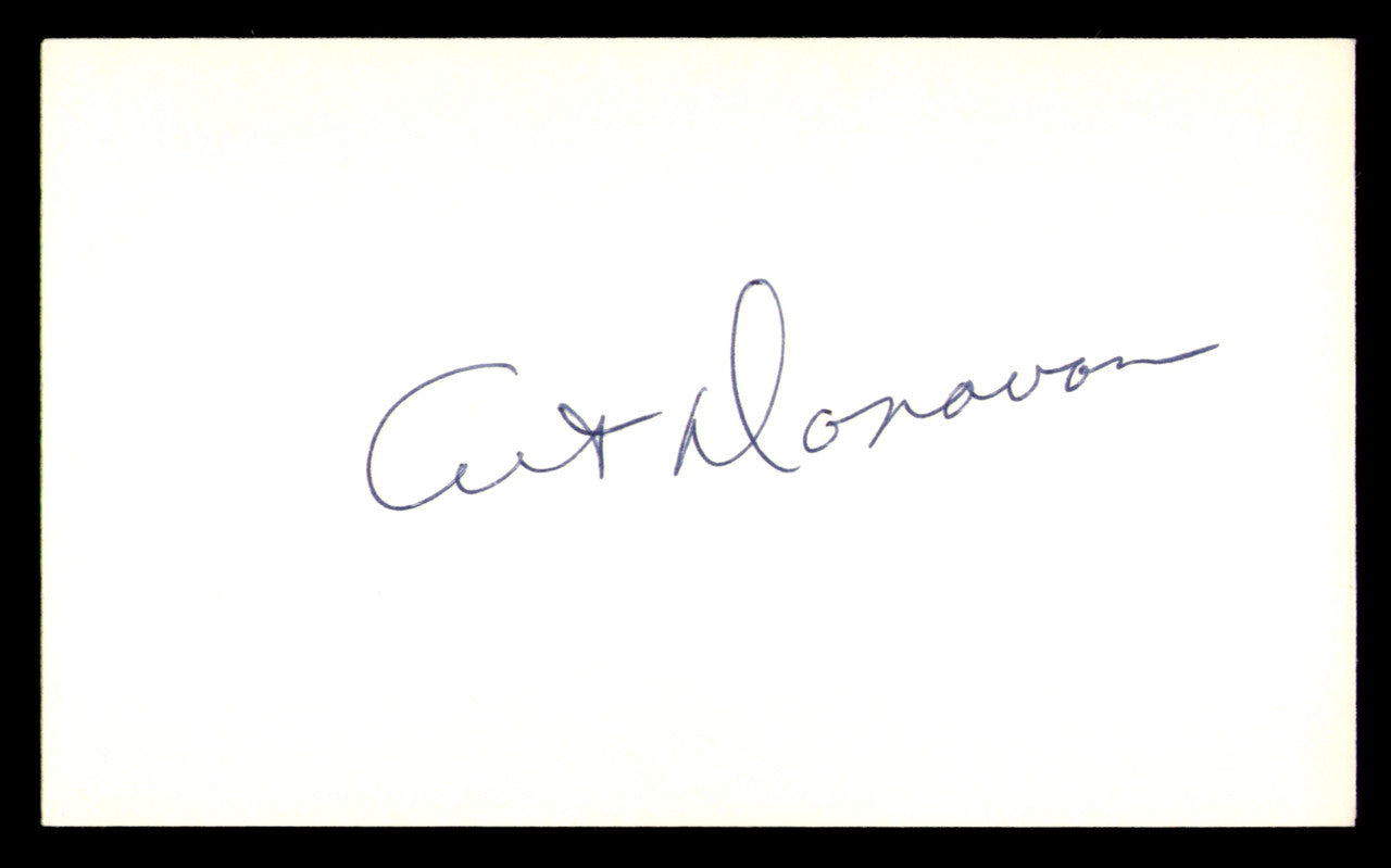 Art Donovan Autographed 3x5 Index Card Baltimore Colts SKU #248488