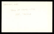 Art Donovan Autographed 3x5 Index Card Baltimore Colts SKU #248488