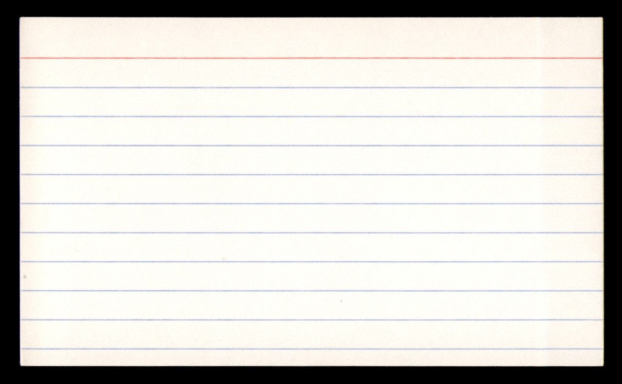 Tom Fears Autographed 3x5 Index Card Los Angeles Rams SKU #248489