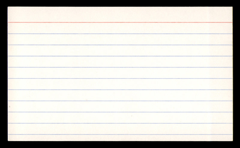 Tom Fears Autographed 3x5 Index Card Los Angeles Rams SKU #248489