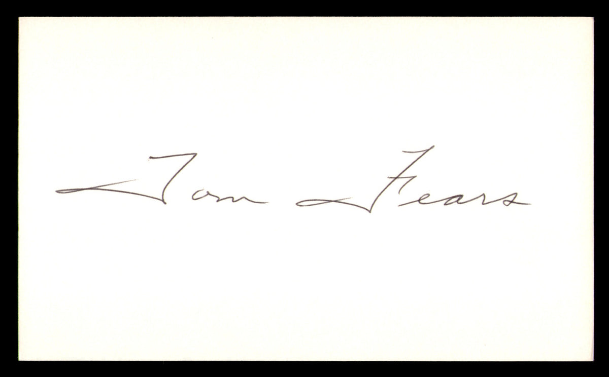 Tom Fears Autographed 3x5 Index Card Los Angeles Rams SKU #248490