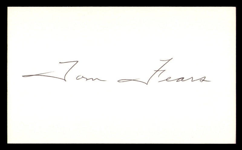 Tom Fears Autographed 3x5 Index Card Los Angeles Rams SKU #248490