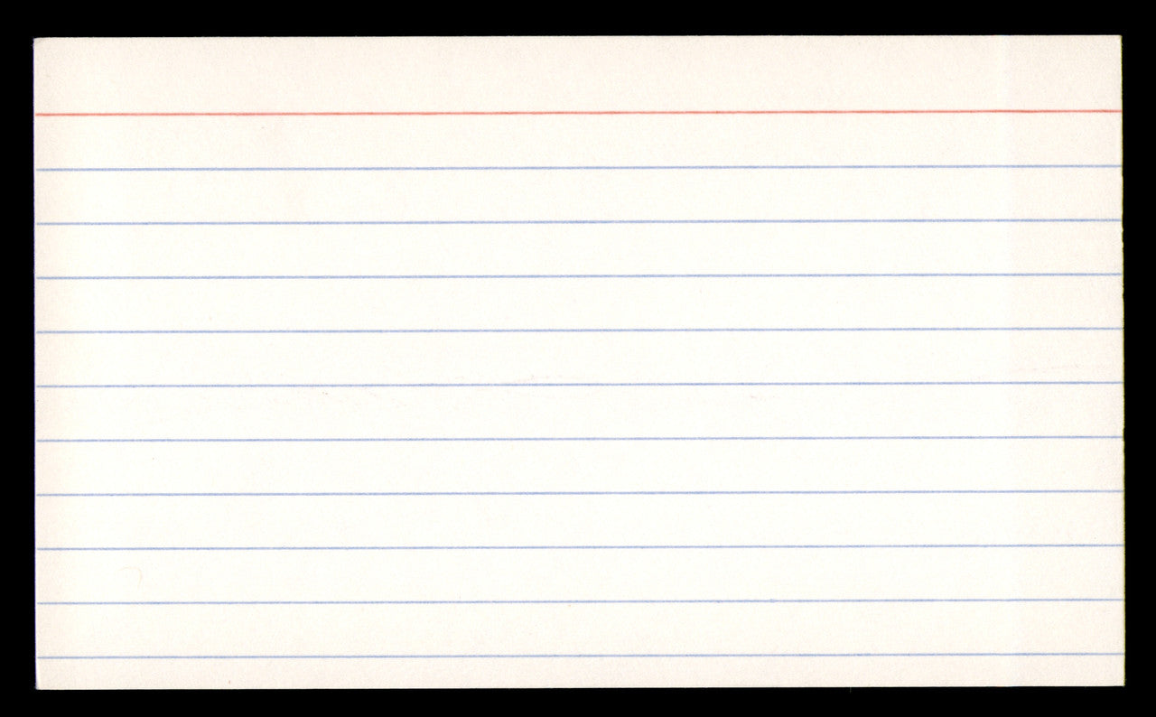 Tom Fears Autographed 3x5 Index Card Los Angeles Rams SKU #248490