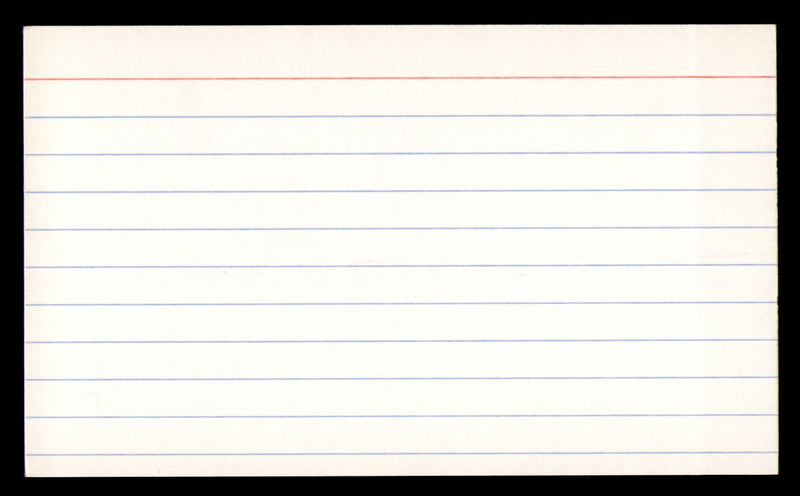 Tom Fears Autographed 3x5 Index Card Los Angeles Rams SKU #248490
