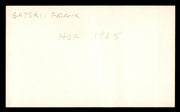Frank Gatski Autographed 3x5 Index Card Cleveland Browns "Best Regards" SKU #248493
